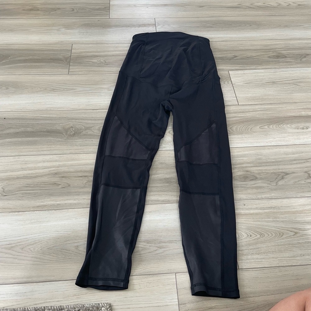 Isabel Maternity Black Faux Leather‎ Moto Leggings Size Medium